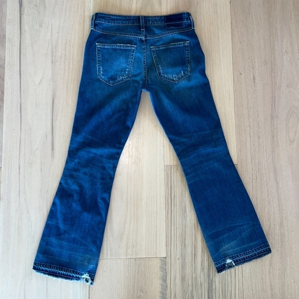 AMO Jane Old School Jeans Flare Wide Leg Y2K Medium Wash Size 26 NWOT - Picture 4 of 7